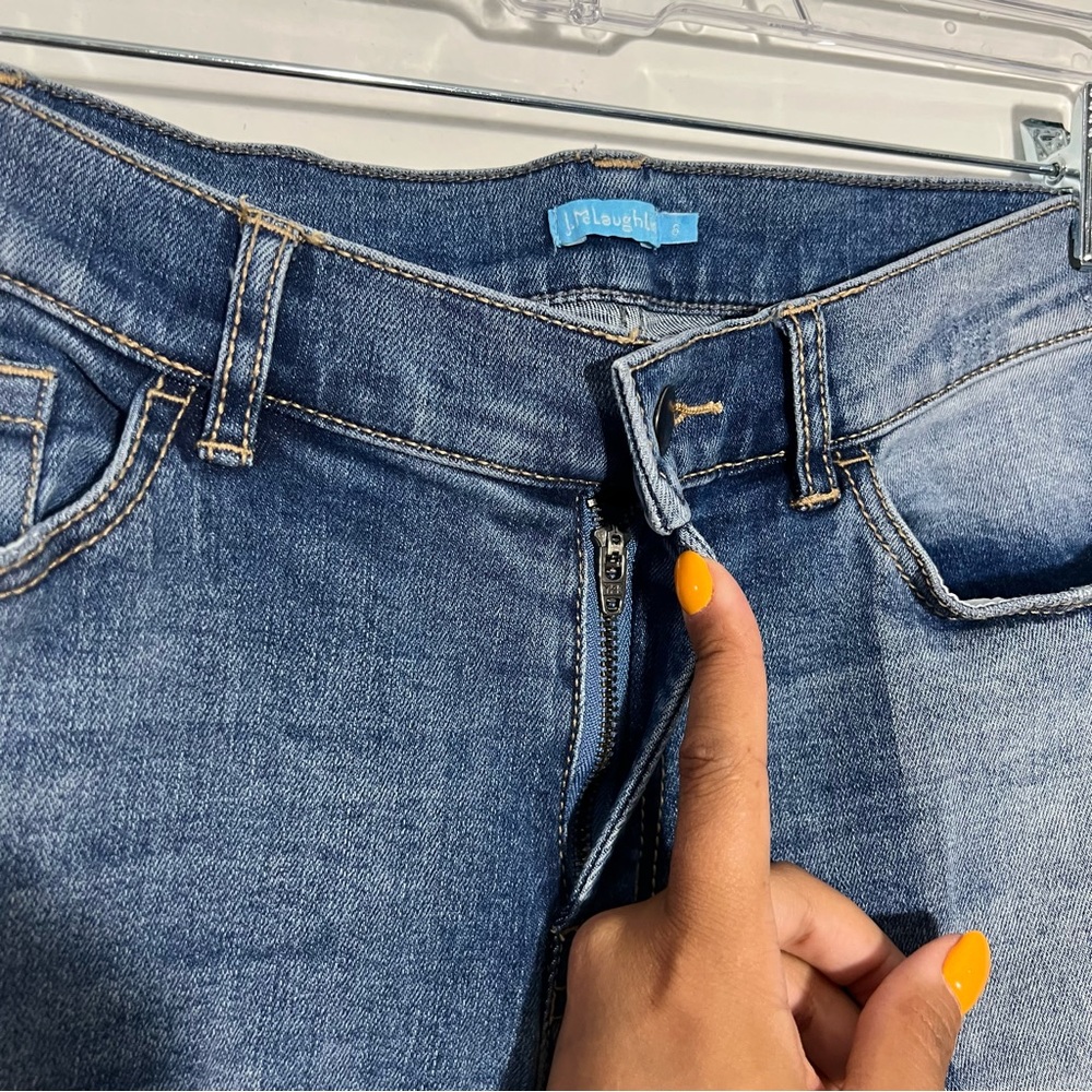 J. Mclaughlin Jaycie Patchwork Jeans Two Tone Siz… - image 7